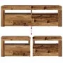 Mesitas de noche luces LEDs 2 uds roble artesanal 60x35x40 cm de , Mesitas de noche - Ref: Foro24-3329162, Precio: 89,42 €, D...