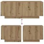Mesita de noche madera de ingeniería roble artisian 100x35x40cm by , Nightstands - Ref: Foro24-3329174, Price: 90,86 €, Disco...