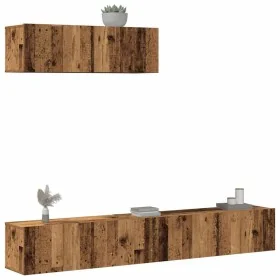 Conjunto de mueble de TV 3 piezas montado la pared madera vieja by , TV Furniture - Ref: Foro24-3329205, Price: 132,70 €, Dis...