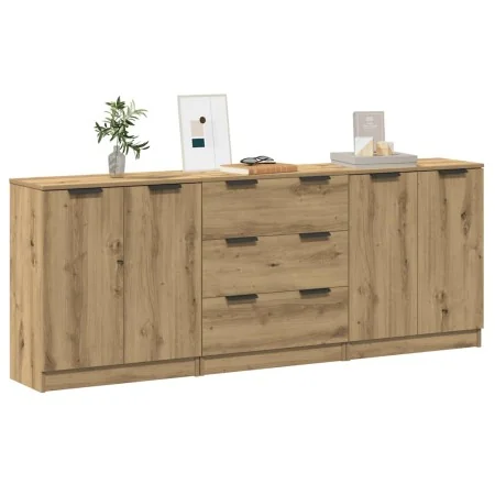 Aparadores 3 uds madera ingeniería roble artisian 60x30x70 cm de , Aparadores - Ref: Foro24-3329226, Precio: 224,13 €, Descue...