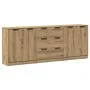 Aparadores 3 uds madera ingeniería roble artisian 60x30x70 cm de , Aparadores - Ref: Foro24-3329226, Precio: 224,13 €, Descue...