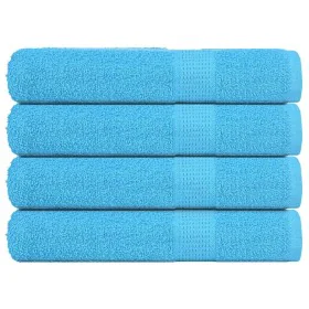 Toallas de sauna 4 uds 100% algodón turquesa 80x200 cm 360 gsm de , Toallas - Ref: Foro24-136984, Precio: 49,92 €, Descuento: %