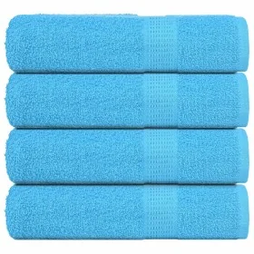 Toallas de ducha 4 uds 100% algodón turquesa 70x140 cm 360 gsm de , Toallas - Ref: Foro24-136978, Precio: 35,14 €, Descuento: %
