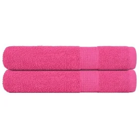 Toallas 2 uds 100% algodón rosa 100x200 cm 600 gsm de , Toallas - Ref: Foro24-137058, Precio: 35,51 €, Descuento: %
