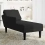Tumbona con almohada y reposabrazo derecho terciopelo negro de , Divanes - Ref: Foro24-4009812, Precio: 96,26 €, Descuento: %