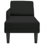 Tumbona con almohada y reposabrazo derecho terciopelo negro de , Divanes - Ref: Foro24-4009812, Precio: 96,26 €, Descuento: %