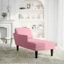 Tumbona con almohada y reposabrazo derecho terciopelo rosa de , Divanes - Ref: Foro24-4009810, Precio: 149,91 €, Descuento: %