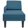 Tumbona con almohada y reposabrazo derecho terciopelo azul de , Divanes - Ref: Foro24-4009806, Precio: 118,92 €, Descuento: %