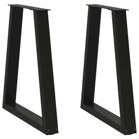 Patas para mesa de centro en forma de V 2 uds acero negro by , Table legs - Ref: Foro24-4012564, Price: 80,08 €, Discount: %