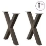 Patas para mesa comedor forma X 2uds acero natural 70x(72-73)cm de , Patas para mesas - Ref: Foro24-4012979, Precio: 108,79 €...