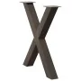 Patas para mesa comedor forma X 2uds acero natural 70x(72-73)cm de , Patas para mesas - Ref: Foro24-4012979, Precio: 108,79 €...