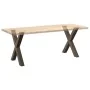 Patas para mesa comedor forma X 2uds acero natural 70x(72-73)cm de , Patas para mesas - Ref: Foro24-4012979, Precio: 108,79 €...