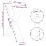Patas para mesa comedor forma X 2uds acero natural 70x(72-73)cm de , Patas para mesas - Ref: Foro24-4012979, Precio: 108,79 €...