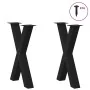 Patas para mesa de comedor en forma de X 2 uds acero negro de , Patas para mesas - Ref: Foro24-4012972, Precio: 92,94 €, Desc...