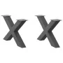 Patas para mesa de centro en forma de X 2 uds antracita acero de , Patas para mesas - Ref: Foro24-4012966, Precio: 94,34 €, D...