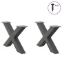 Patas para mesa de centro en forma de X 2 uds antracita acero de , Patas para mesas - Ref: Foro24-4012966, Precio: 94,34 €, D...
