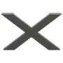 Patas para mesa de centro en forma de X 2 uds antracita acero de , Patas para mesas - Ref: Foro24-4012966, Precio: 94,34 €, D...