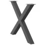 Patas para mesa de comedor en forma de X 3 uds antracita acero de , Patas para mesas - Ref: Foro24-4012998, Precio: 160,23 €,...