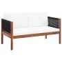 2-seater garden sofa in solid acacia wood by vidaXL, Outdoor sofas - Ref: Foro24-46341, Price: 208,43 €, Discount: %