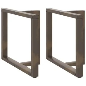 Patas mesa comedor forma T 2uds acero natural 100x35x(72-73) cm by , Table legs - Ref: Foro24-4013071, Price: 149,07 €, Disco...