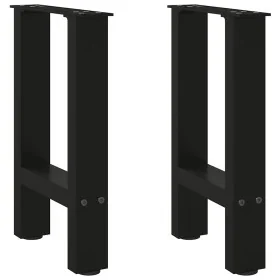 Patas de mesa de centro acero negro 2 uds 28x(42-43) cm by , Table legs - Ref: Foro24-4013272, Price: 53,07 €, Discount: %