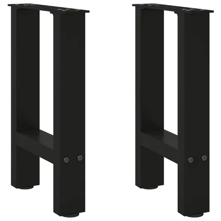 Patas de mesa de centro acero negro 2 uds 28x(42-43) cm de , Patas para mesas - Ref: Foro24-4013272, Precio: 53,07 €, Descuen...