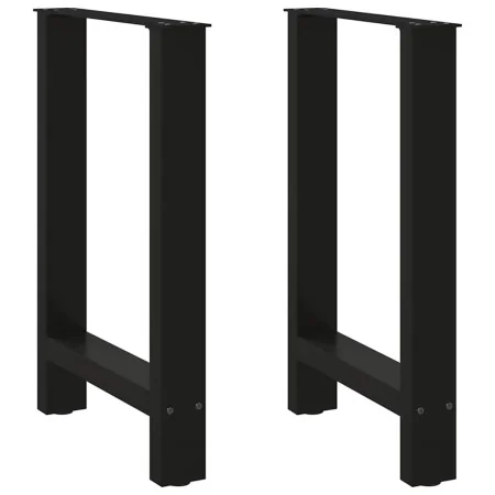 Patas de mesa de centro acero negro 2 uds 50x(72-73) cm de , Patas para mesas - Ref: Foro24-4013300, Precio: 85,28 €, Descuen...