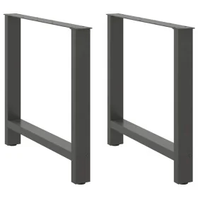 Patas de mesa de centro antracita 2 uds 80x(72-73) cm acero de , Patas para mesas - Ref: Foro24-4013314, Precio: 97,07 €, Des...