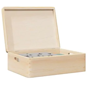 Caja de madera con tapa y asas madera maciza pino 40x30x13 cm de , Cestas para almacenaje - Ref: Foro24-4017391, Precio: 31,9...