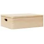 Caja de madera con tapa y asas madera maciza pino 40x30x13 cm de , Cestas para almacenaje - Ref: Foro24-4017391, Precio: 31,9...