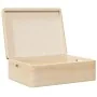 Caja de madera con tapa y asas madera maciza pino 40x30x13 cm de , Cestas para almacenaje - Ref: Foro24-4017391, Precio: 31,9...