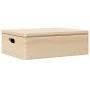 Caja de madera con tapa y asas madera maciza pino 40x30x13 cm de , Cestas para almacenaje - Ref: Foro24-4017391, Precio: 31,9...