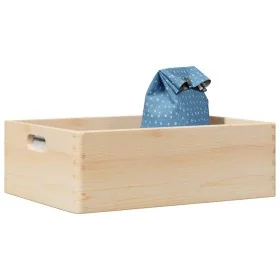 Caja de madera con asas madera maciza pino 40x30x13 cm de , Cestas para almacenaje - Ref: Foro24-4017393, Precio: 27,48 €, De...