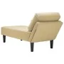 Chaise longue con cojín de tela de pana gris de , Divanes - Ref: Foro24-4009819, Precio: 125,45 €, Descuento: %