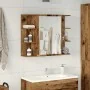 Armario de espejo de baño contrachapada envejecida 80x20,5x64cm de , Tocadores de baño - Ref: Foro24-856036, Precio: 81,58 €,...