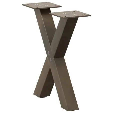 Patas de mesa centro forma X 2uds acero natural 37x(30-31) cm de , Patas para mesas - Ref: Foro24-4012875, Precio: 45,29 €, D...