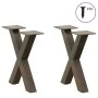 Patas de mesa centro forma X 2uds acero natural 37x(30-31) cm de , Patas para mesas - Ref: Foro24-4012875, Precio: 45,29 €, D...