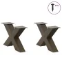 Patas de mesa centro forma X 2uds acero natural 50x(30-31) cm de , Patas para mesas - Ref: Foro24-4012939, Precio: 79,71 €, D...