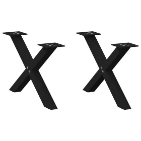 Patas de mesa de centro forma X 2uds acero negro 60x(30-31) cm by , Table legs - Ref: Foro24-4012880, Price: 53,34 €, Discoun...