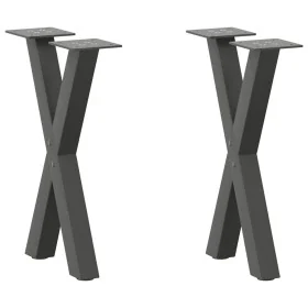 Patas para mesa de centro en forma de X 2 uds antracita acero von , Tischbeine - Ref: Foro24-4012894, Preis: 50,18 €, Rabatt: %