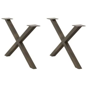 Patas de mesa centro forma X 2uds acero natural 70x(42-43) cm by , Table legs - Ref: Foro24-4012907, Price: 57,21 €, Discount: %