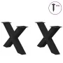 Patas de mesa de centro forma X 2uds acero negro 70x(42-43) cm de , Patas para mesas - Ref: Foro24-4012964, Precio: 95,23 €, ...