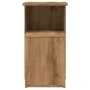 Mesa auxiliar de madera contrachapada roble artisan 36x30x56 cm by , Side tables - Ref: Foro24-856559, Price: 39,55 €, Discou...