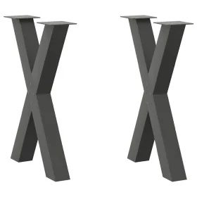 Patas para mesa comedor forma X 2uds antracita 50x(72-73) cm de , Patas para mesas - Ref: Foro24-4012970, Precio: 105,20 €, D...