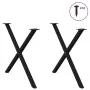 Patas para mesa comedor forma X 2uds acero negro 90x(72-73) cm de , Patas para mesas - Ref: Foro24-4012924, Precio: 62,75 €, ...
