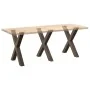 Patas para mesa comedor forma X 3uds acero natural 70x(72-73)cm de , Patas para mesas - Ref: Foro24-4012991, Precio: 147,58 €...