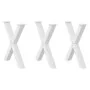 Patas para mesa de comedor en forma de X 3 uds acero blanco de , Patas para mesas - Ref: Foro24-4012993, Precio: 156,10 €, De...