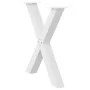 Patas para mesa de comedor en forma de X 3 uds acero blanco de , Patas para mesas - Ref: Foro24-4012993, Precio: 156,10 €, De...