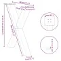Patas para mesa de comedor en forma de X 3 uds acero blanco de , Patas para mesas - Ref: Foro24-4012993, Precio: 156,10 €, De...