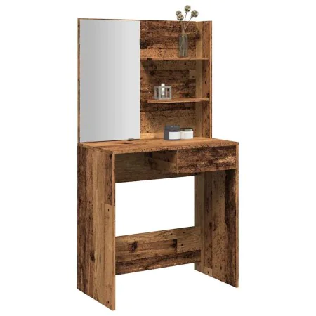 Tocador con espejo envejecida 74,5x40x141 cm de , Mesas - Ref: Foro24-857007, Precio: 88,95 €, Descuento: %